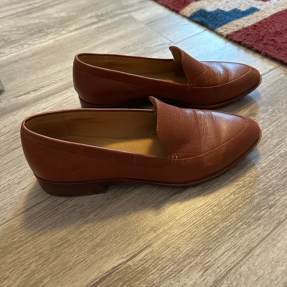 Madewell brown leather loafers sz 9 LIKE NEW